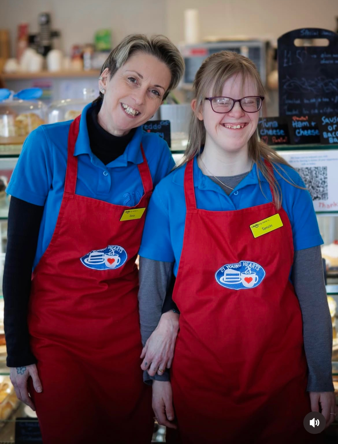 Team member serving a customer